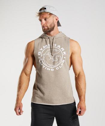Pánské Mikiny S Kapucí Gymshark Legacy Drop Arm Šedé | CZ 2701KOR